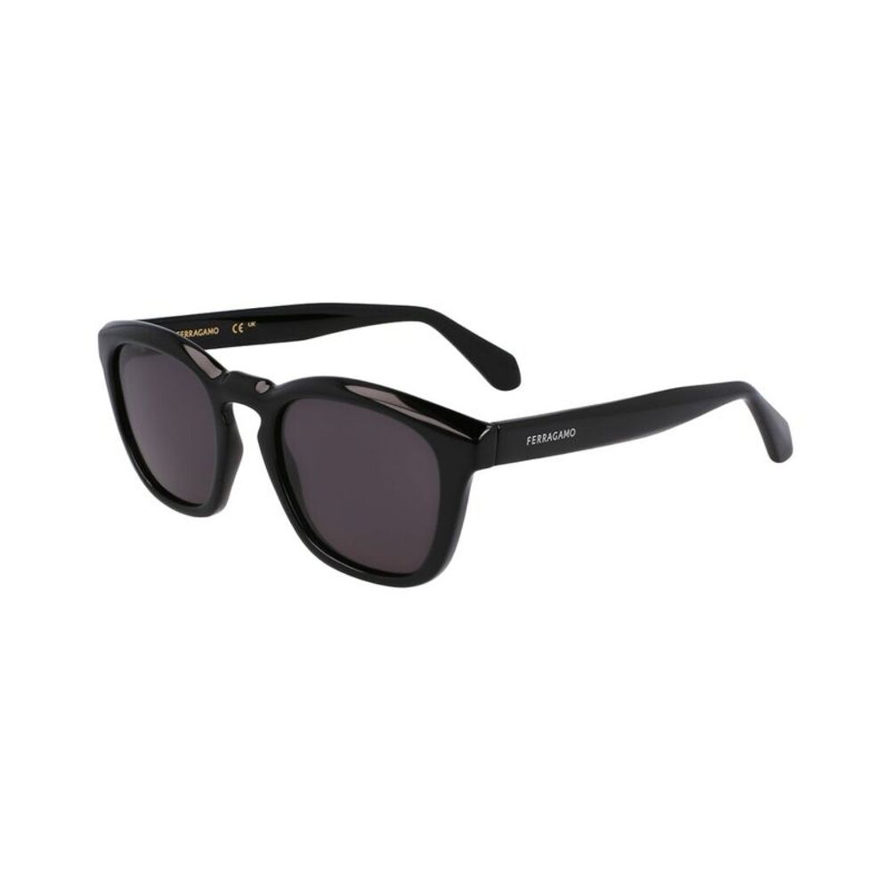 Ferragamo Men's Logo 50Mm Sunglasses, Black